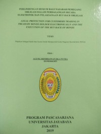 Image of Perlindungan Hukum bagi Nasabah Pemegang Obligasi Dalam Perdagangan ecara Elektronik Dan Pelaksanaan Buy Back Obligasi