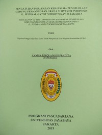Image of Pengaturan Perjanjian Kerjasama Pengelolaan Gedung Perkantoran Graha Surveyor Indonesia Jl. Jendral Gatot Subroto Kav 56 Jakarta