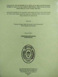 Image of Tanggung Jawab Pembuatan Akta Jual Beli Oleh Pejabat Pembuat Akta Tanah Akibat Sertipikat Dibatalkan Oleh Pengadilan Tata Usaha Negara