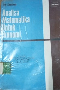 Image of Analisa Matematika Untuk Ekonomi