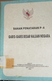 Image of Bahan Penataran P-4 Garis-Garis Besar Haluan Negara