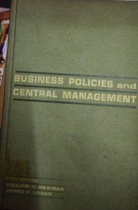 Image of BUSINES POLICIES AND  CENTRAL MANAGEMENT