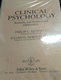 Clinical Psychology Scientific And Professional Dimensions