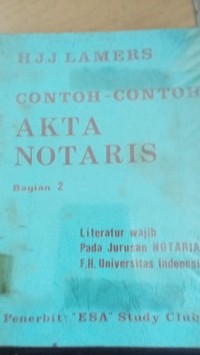 Contoh - Contoh Akta Notaris