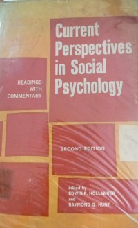 Image of Current Perspectives In Social Psychology