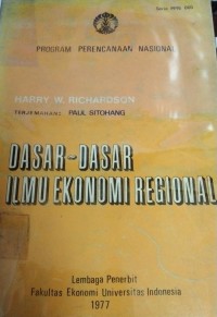 Image of Dasar-Dasar Ilmu Ekonomi Regional