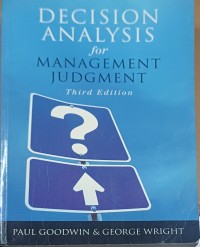 Image of Decision Analysis for Management Judgment