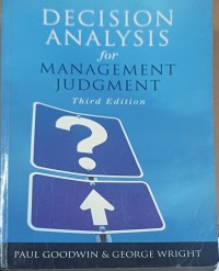 Decision Analysis for Management Judgment