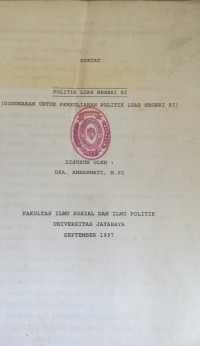 Image of Diktat Politik Luar Negeri RI