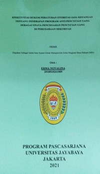 Efektivitas Hukum Peraturan Otoritas Jasa Keuangan Tentang Penerapan Program Anti Pencucian Uang Sebagai Upaya Pencegahan Pencucian Uang Di Perusahaan Sekuritas