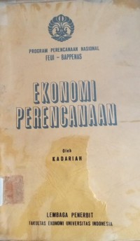 Image of Ekonomi Perencanaan