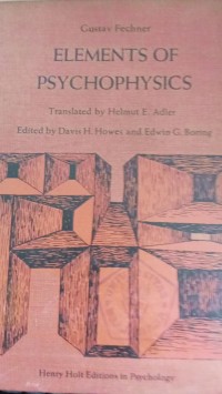Image of Elements Of Psychophysics