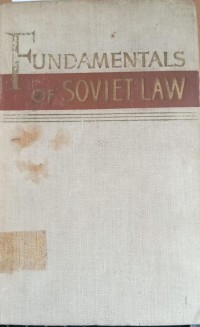 Image of Fundamentals of Soviet Law