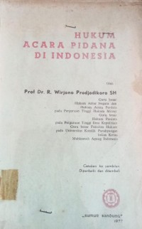 Image of Hukum Acara Pidana di Indonesia