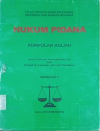 Image of Hukum Pidana ( Bag. I & II )