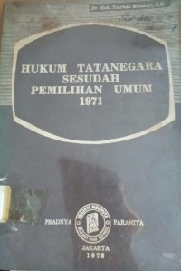 Image of Hukum Tatanegara Sesudah Pemilihan Umum 1971