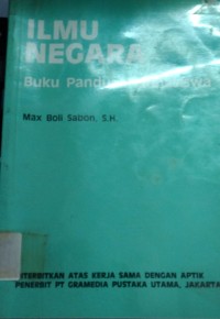 Ilmu Negara Buku Panduan Mahasiswa