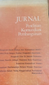 Image of Jurnal Penelitian Komunikasi Pembangunan Edisi Khusus