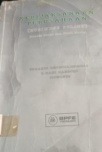 Image of Kebijaksanaan perusahaan(business policy)