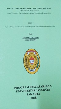 Image of Kepastian Hukum Pemberlakuan Bitcoin Atas Transaksi Non Tunai