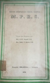 Image of Kitab Himpunan Hasil Karya M.P.R.S