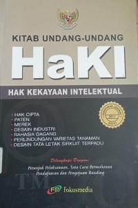 Image of KItab Undang - Undang Haki ( Hak Kekayaan Intelektual )