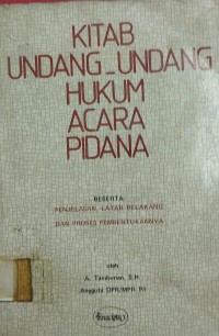 Image of KItab Undang - Undang Hukum Acara Pidana