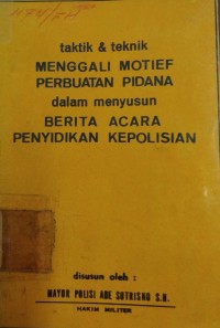 Image of kriminalistik (Ilmu Penyidikan Kejahatan)