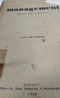 Image of Management : Beberapa Persoalan Pokok