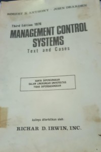 Image of Management Control System Text And Cases