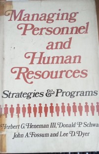 Image of Managing Personnel And Human Resources : Strategies & Program