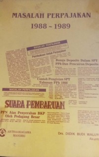 Image of Masalah Perpajakan 1988 - 1989
