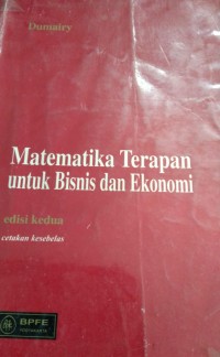 Image of Matematika Terapan Untuk Bisnis Dan Ekonomi edisi dua