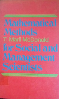 Image of Mathematical Methods For Social And Management Scientists
