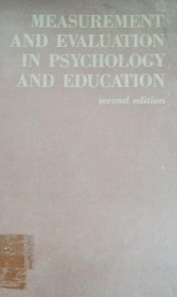 Image of Measurement And Evaluation In Psychology And Education