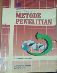 Image of Metode Penelitian (MKDU4411: Buku 1 : Modul 1-2)