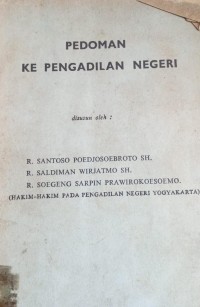 Image of Pedoman Ke Pengadilan Negeri