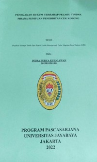 Penegakan Hukum Terhadap Pelaku Tindak Pidana Penipuan Penerbitan Cek Kosong