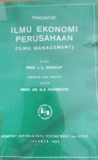 Image of Pengantar Ilmu Ekonomi Perusahaan (Ilmu Management)