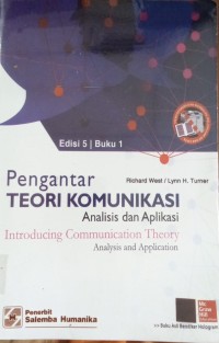 Image of Pengantar Teori Komunikasi Analisis Dan Aplikasi