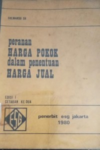 Image of Peranan Harga Pokok Dalam Penentuan Harga Jual