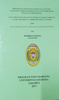 Perlindungan Hukum Bagi Pemenang Lelang Hak Tanggungan Terhadap Objek Lelang Yang Masih Dalam Penguasaan Pihak Ketiga