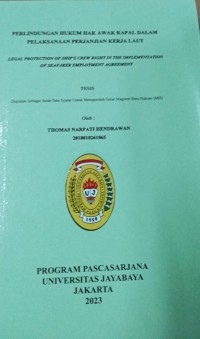 Perlindungan Hukum Hak Awak Kapal Dalam Pelaksanaan Perjanjian kerja Laut