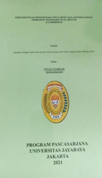 Perlindungan Hukum Hak Cipta Buku Dalam Perjanjian Terhadap Transaksi Jual Beli Di E-Commerce