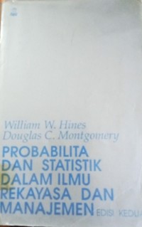 Image of Probabilita Dan Statistik Dalam Ilmu Rekayasa Dan Manajemen