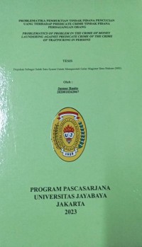 Problematika Pembuktian Tindak Pidana Pencucian Uang Terhadap Predicate Crime Tindak Pidana Perdagangan Orang