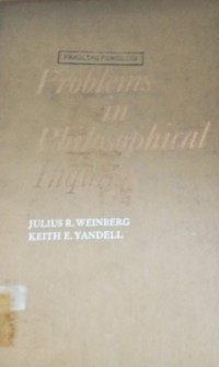 Problems In Philosophical Inquiry