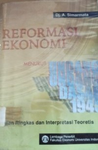 Image of Reformasi Ekonomi Menurut UUD 1945