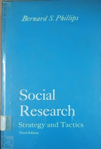 Image of Social Research ; Strategy And Tactics (Third Edition)