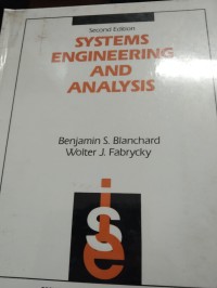 Systems Engineering And Analysis